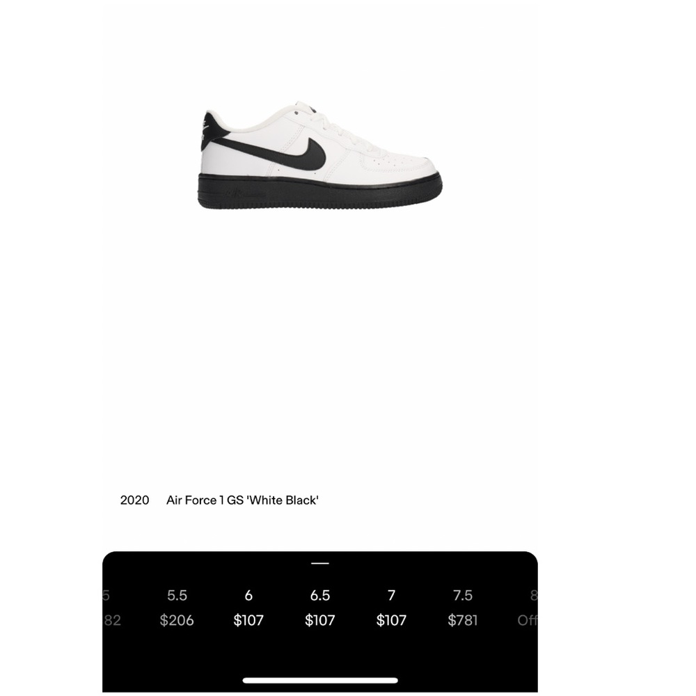 Air Force 1 GS - ‘White Black’